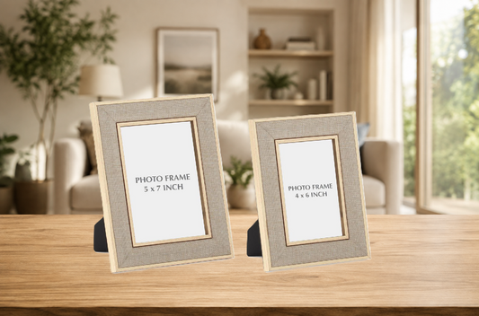 Frame - 4x6 or 5x7 Linen - Gold Trim