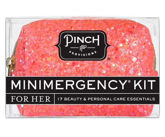 Pink Provisions- Coral Glitter Minimergency Kit