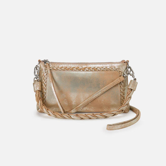 Hobo - Darcy Crossbody - Metallic Leather Saddle Stardust