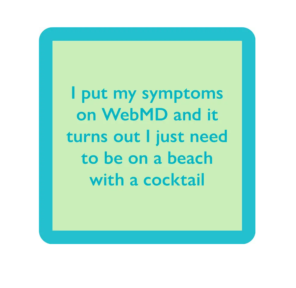 Drinks on Me Coaster - Web MD - Findlay Rowe Designs