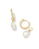 Kendra Scott - Earrings - Willa Gold Pearl Huggie - Freshwater Cultured Pearl - Findlay Rowe Designs