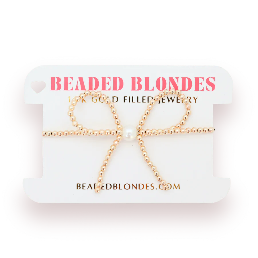 Beaded Blondes - Bracelet - Bow - Gold - Findlay Rowe Designs