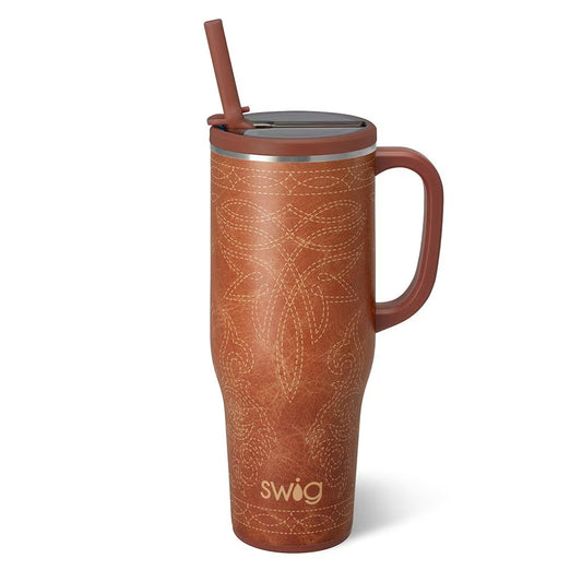 Swig - 40oz Mega Mug  - Saddle Stitch Cognac - Findlay Rowe Designs