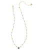 Kendra Scott - Mini Elisa Gold Enamel Frame Short Pendant Necklace - Navy Mother-of-Pearl - Findlay Rowe Designs