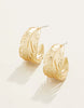Spartina- Calathea Leaf Hoop Earrings Gold