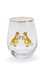 Two's Company- Animal Party Stemless Wine Glass - Findlay Rowe Designs