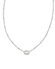 Kendra Scott - Mini Elisa Satellite Short Pendant Necklace Silver Ivory Mother Of Pearl - Findlay Rowe Designs