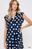 Dress - Polkadot Button Down - Navy - Findlay Rowe Designs