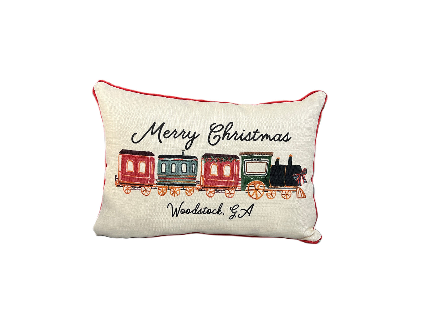 Pillow - Christmas Train - Woodstock