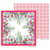 Caspari - Tablecloth - La Dolce Vita - Fuchsia & Orange
