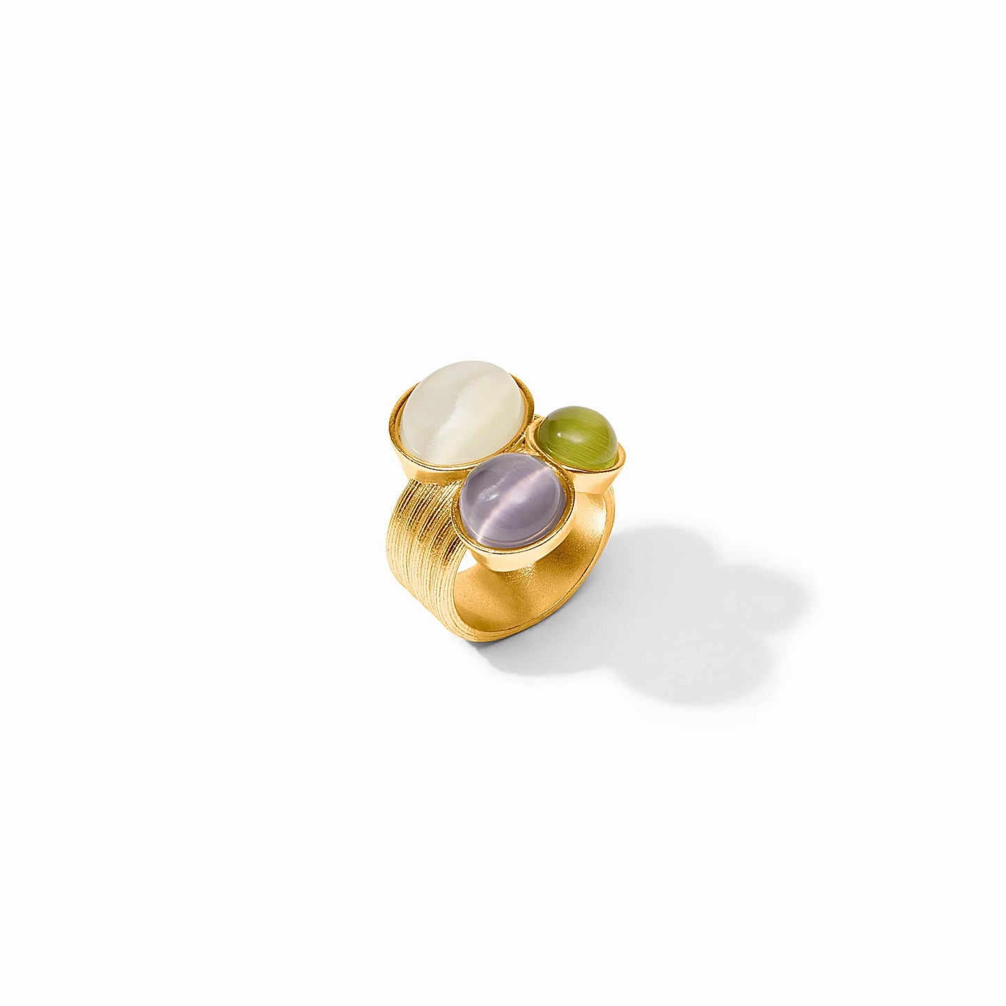 Julie Vos - Ring - Cobblestone Statement - Multi-Stone Cat's Eye - Size 7 or Size 8