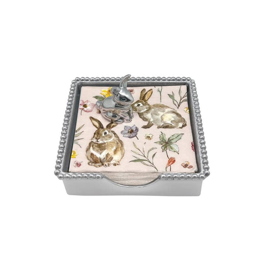 Mariposa - Beaded Napkin Box Set - Standing Bunny - Findlay Rowe Designs