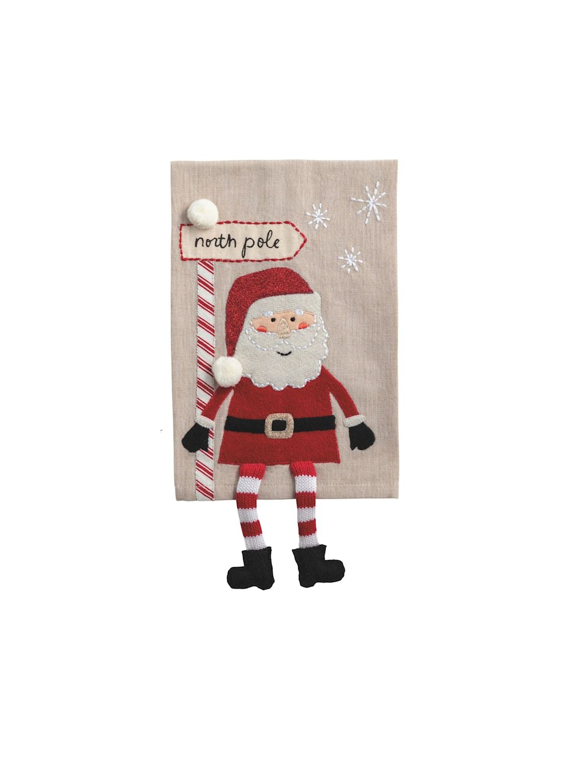 Mud Pie - Christmas Tea Towel - Dangle Leg