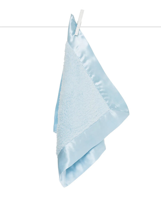 Little Giraffe - Chenille Satin Blanky  - Blue - Findlay Rowe Designs