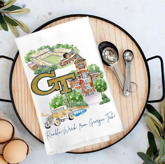 Valiant - Tea Towel - Collegiate Landmarks - Findlay Rowe Designs