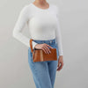 Vida Wristlet - Polished Leather - Truffle With Stitching - Findlay Rowe Designs