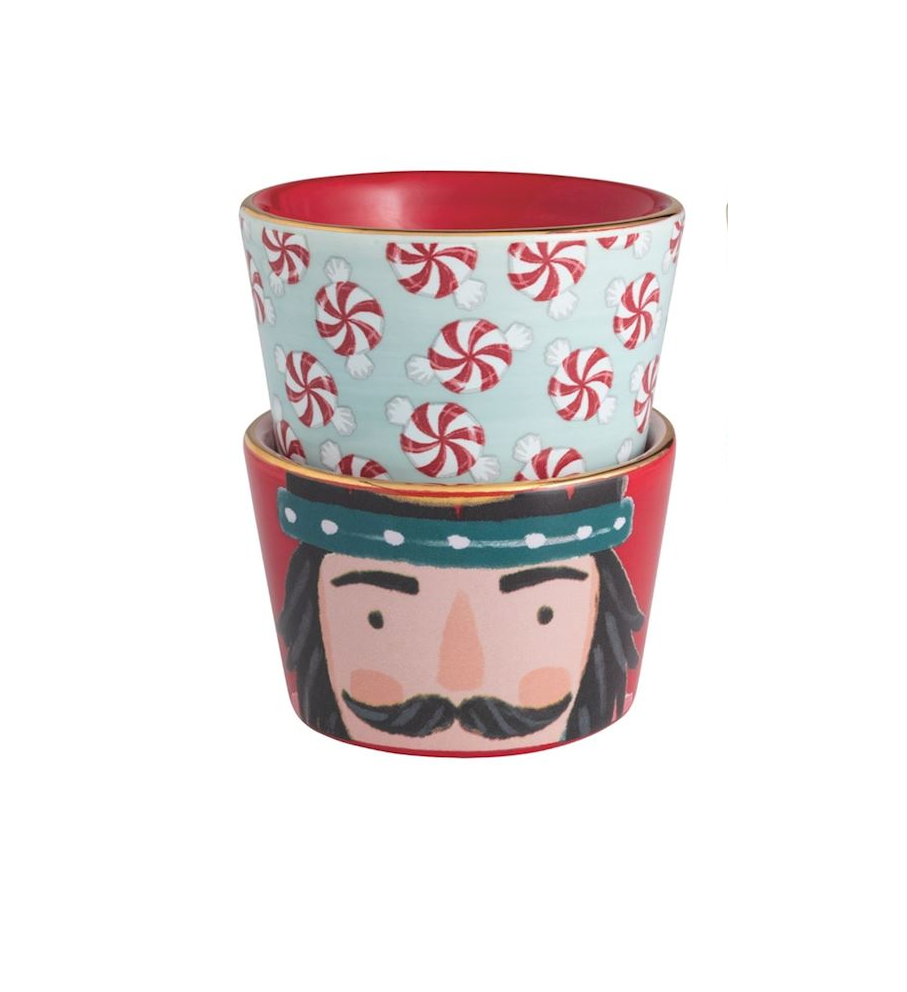 Mud Pie - Patterned Tidbit Bowl Set of 2