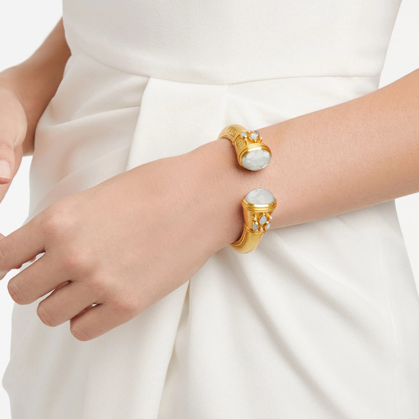 Julie Vos - Bracelet - Cannes Cuff One Size - Cubic Zirconia - Findlay Rowe Designs