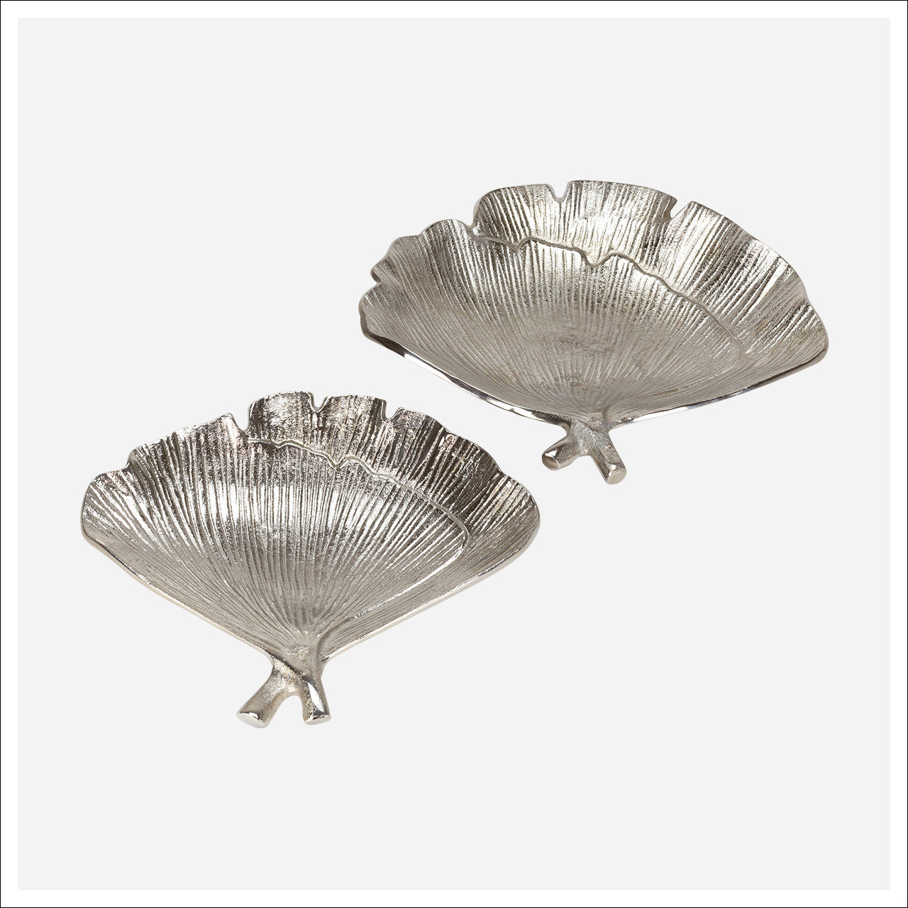 Decorative Tray - Lancaster Silver Metal Decorative Leaf - Findlay Rowe Designs