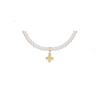 Enewton - Classic Pearl 3mm Bead Bracelet - Signature Cross - Gold - Findlay Rowe Designs