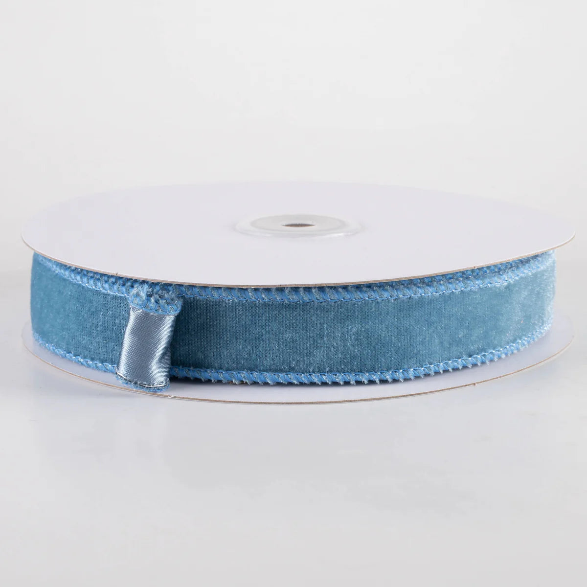 A&B Floral - Ribbon - 7/8in Velvet - Smoke Blue