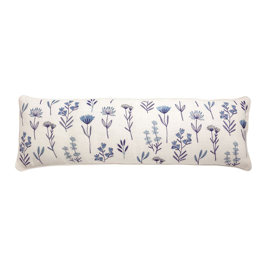 Mud Pie - Pillow - Long  - Blue Floral