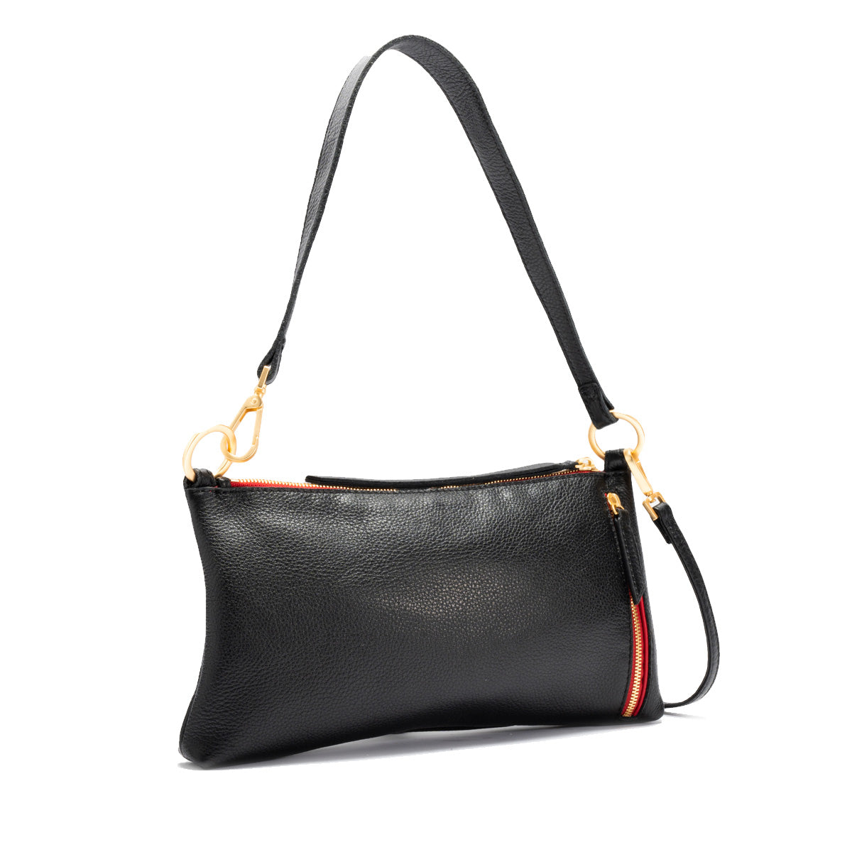 Hammitt - Kyle Small - Black Brushed Gold - Red Zip - Findlay Rowe Designs