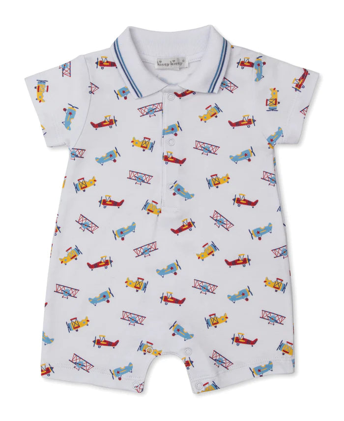 Kissy Kissy - Boys Short Playsuit - Let's Fly Away - Findlay Rowe Designs
