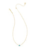 Kendra Scott -Mini Elisa Gold Satellite Short Pendant Necklace In Turquoise Magnesite