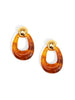 Zenzii - Earrings - Gabrielle Door Knocker - Tortoise