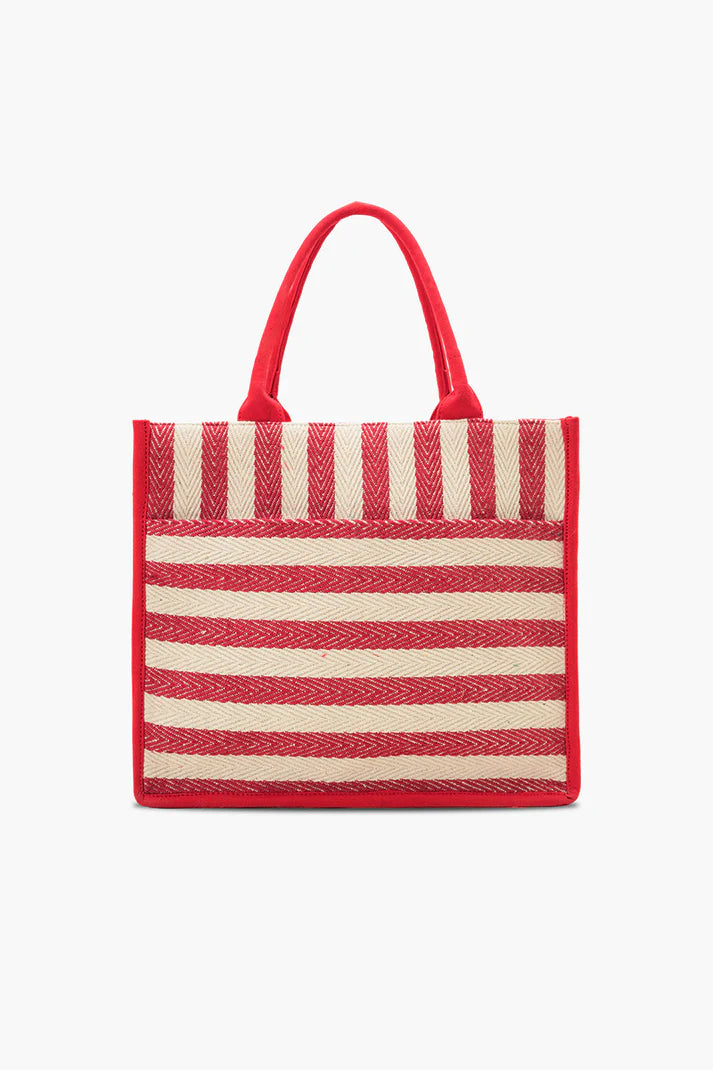 America and Beyond - Beaded Large Book Tote - Deep Sea Sardine