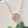 Clearance - Kendra Scott - Dira Stamped Necklace Rose Gold - Golden Abalone - Findlay Rowe Designs