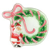 Mudpie - Platter -  Glass Santa Bow Wreath - Findlay Rowe Designs
