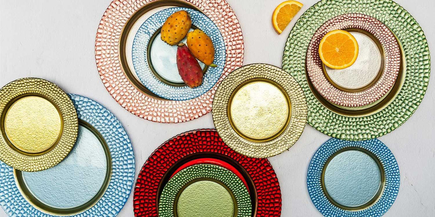 Vietri - Charger Plate - Pelli Glass - Ivory - Findlay Rowe Designs