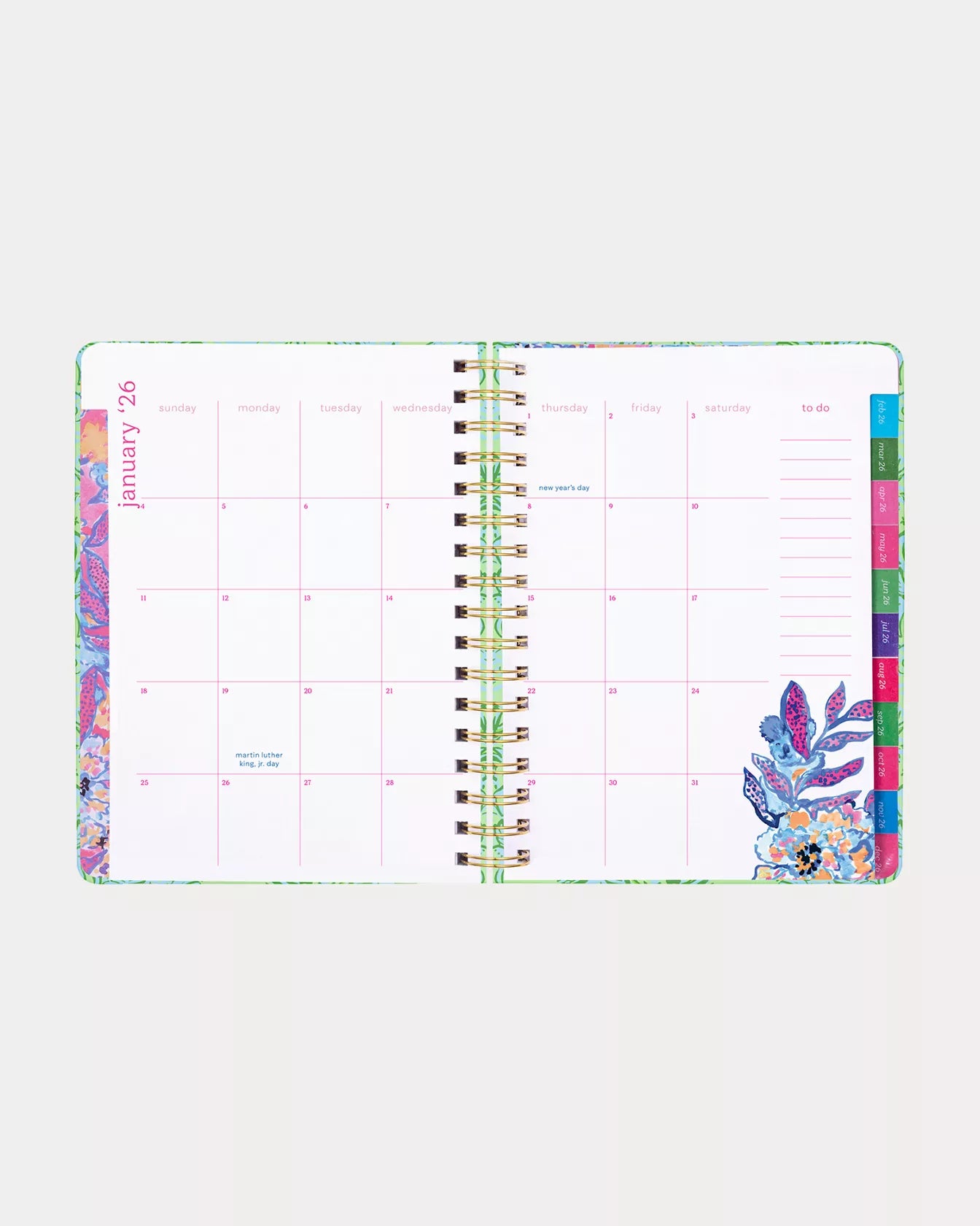 Lilly Pulitzer - 17 Month Large Agenda 2025-2026 - Cool Mint Catchin Rays - Findlay Rowe Designs