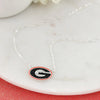 Necklace - Georgia Crystal Logo - Silver - Findlay Rowe Designs
