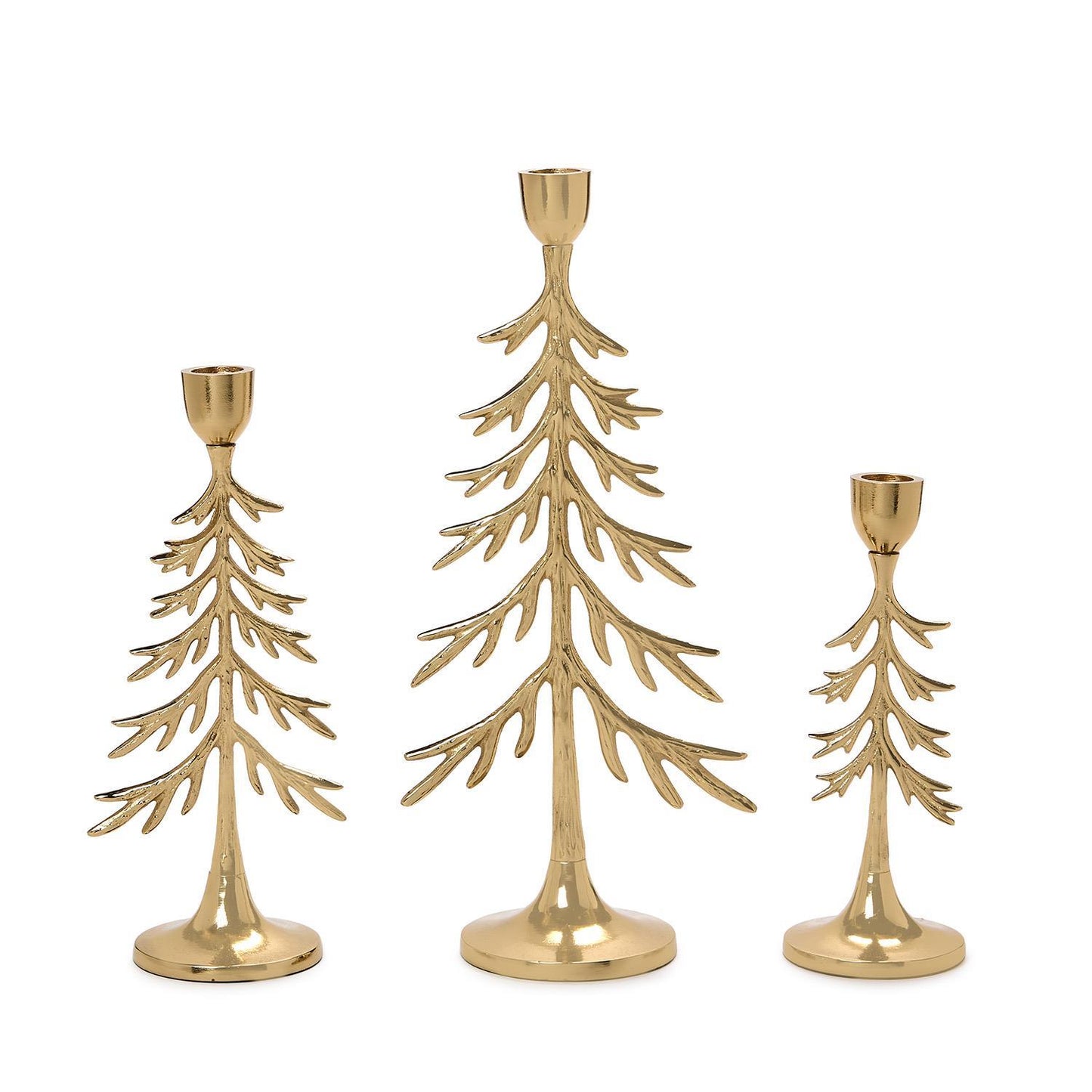Taper Candle Holder - Gold Tree - 3 sizes - Findlay Rowe Designs