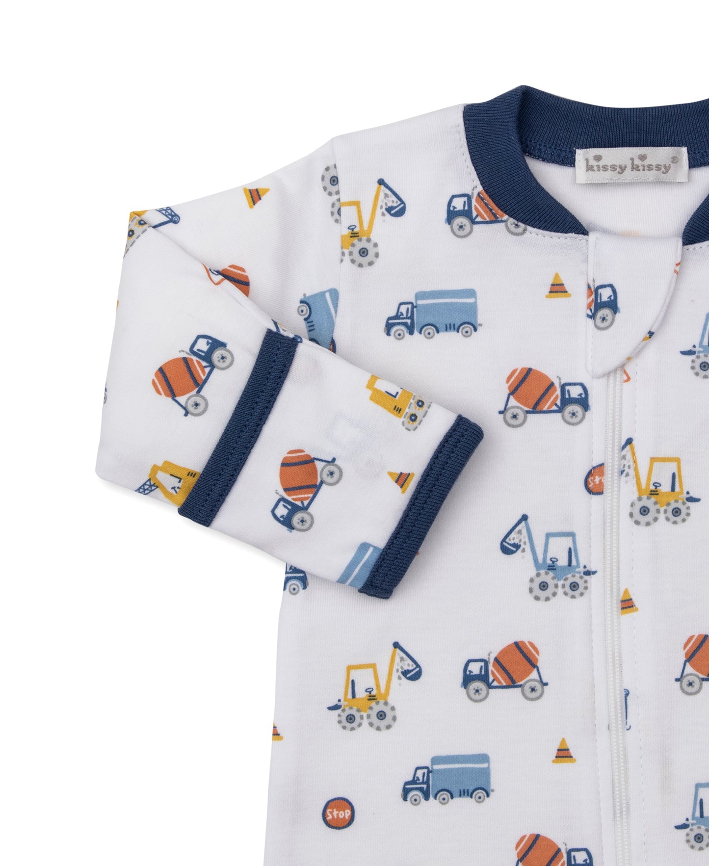 Kissy Kissy -  Zip Footie - Construction Roadwork