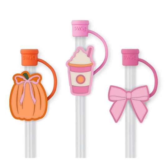 Swig - Straw Topper Set - Pumpkins and Bow - Findlay Rowe Designs