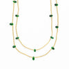 Ink & Alloy - Necklace - Portia Brass Glass Beads - Green - Findlay Rowe Designs