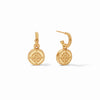 Julie Vos- Fleur-de-Lis Hoop & Charm Earring - Iridescent Chalcedony Blue - Findlay Rowe Designs