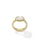 Kendra Scott - Ring - Daphne Frame Band - Gold Ivory Mother of Pearl - Size 7