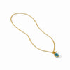Julie Vos - Necklace - Solara Solitaire - Iridescent Palmetto Green