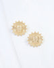 Caroline Hill - Earring - Carmen Coin Stud - Dog Face Worn Gold - Findlay Rowe Designs