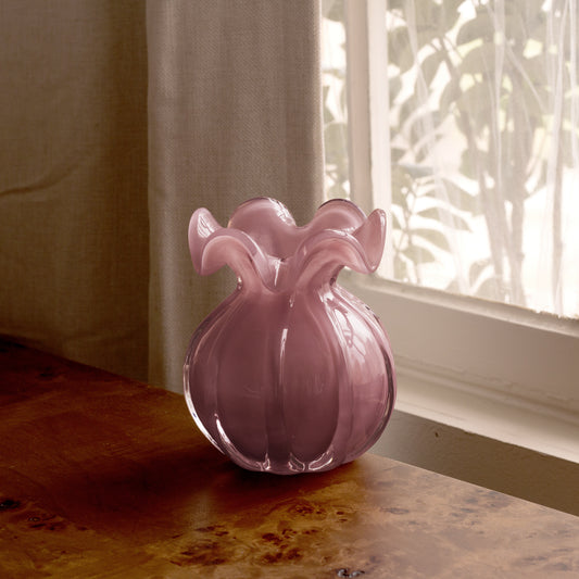 Beatriz Ball - GLASS Vento Small Round Bud Vase - Plum