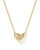 Kendra Scott - Necklace - Ari Heart Letter - Gold Short Pendant