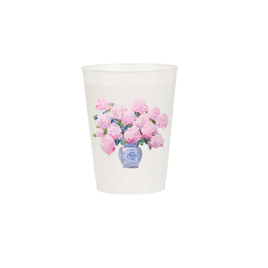 Sip Sip Hooray - Party Cup - Potted Hydrangea - Pink - Set of 6 - Findlay Rowe Designs