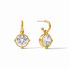 Julie Vos - Earring - Honeybee Hoop & Charm - Cubic Zirconia