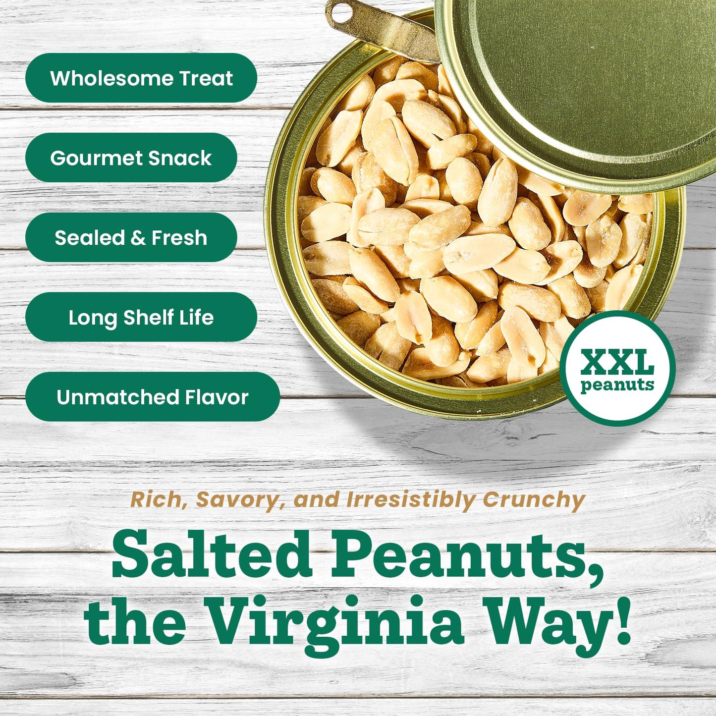 Hubs - Salted Peanuts - 20 oz