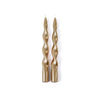 Candles - Taper - 10in Lumière Twist Gold - Set of 2